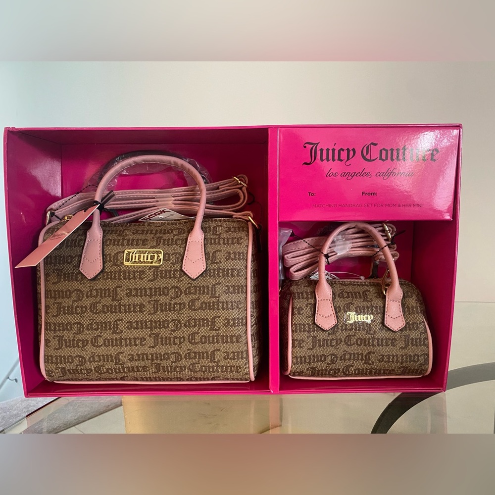 Juicy Couture Mommy and Me Speedy bag set Chestnut Chino